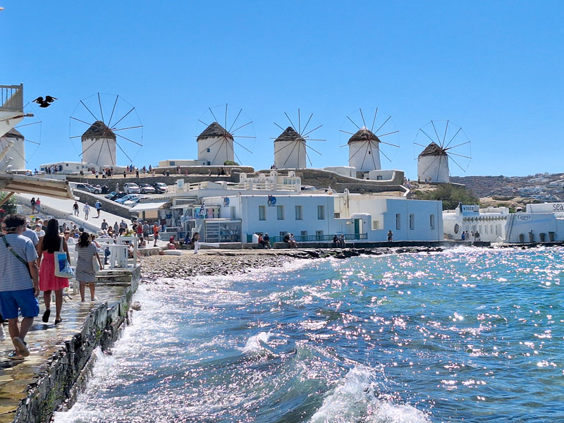 Windmühlen in Mykonos-Stadt